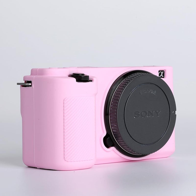 Pocoukate Camera Case for Sony ZV-E10 / ZV-E10L  Vlog Style Alpha ZV-E10 ZV-E10L Digital Camera Anti-Scratch Slim Fit Soft DSLR Camera Sleeve with Screen Protector (Pink) - Image 4